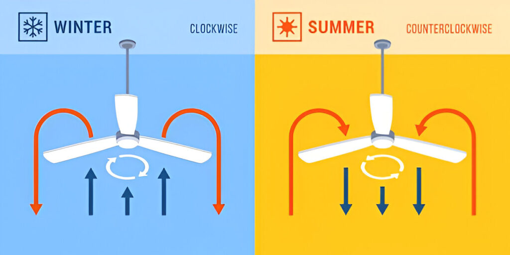 Ever thought your ceiling fan could keep you warm? Here’s how: switching your fan to spin clockwise pushes warm air down into the room, especially helpful in rooms with high ceilings. This simple adjustment improves heat distribution and makes your home feel warmer without needing to crank up the thermostat.